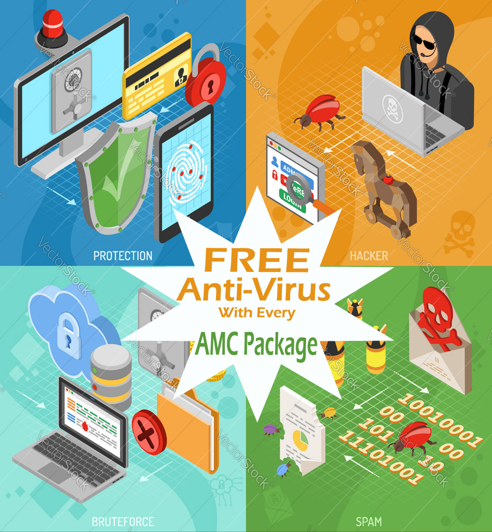 Free Anti Virus with Computer AMC Package